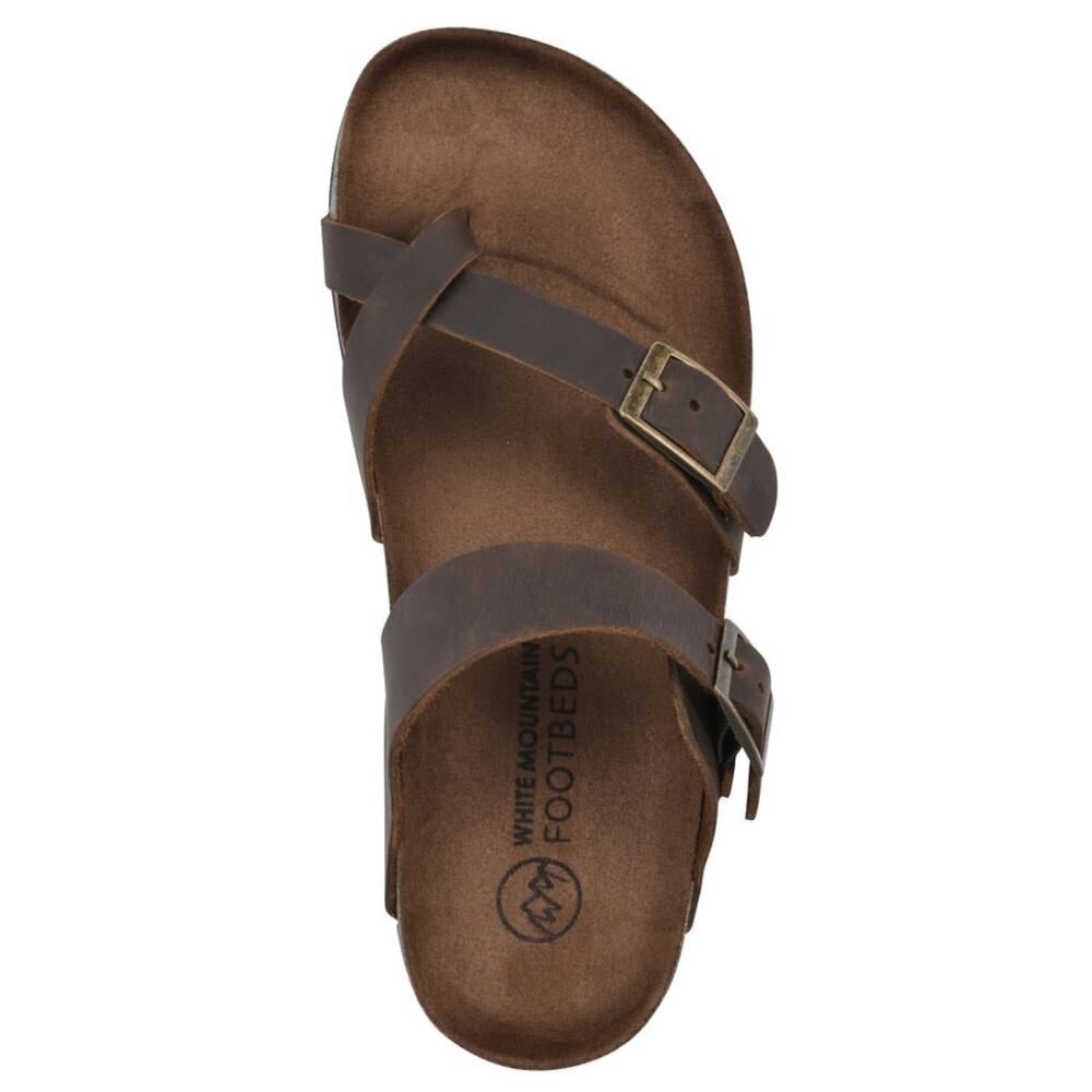 White Mountain Gracie sandal sz 7 boho leather crisscross straps adj buckle. - Picture 2 of 9